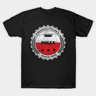 Polen Polska Flagge Bierdeckel T-Shirt